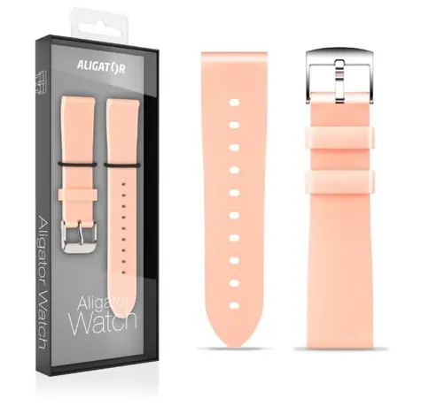 Aligator Řemínek silikonový 18mm / meruňkový