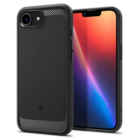 Spigen Rugged Armor MagSafe ochranný kryt pro Apple iPhone 16e matte black