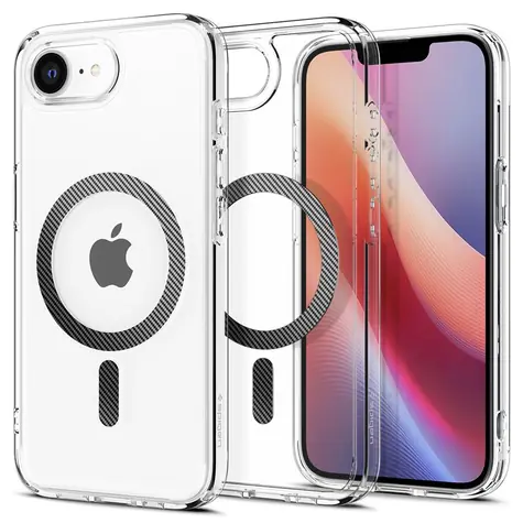 Spigen Ultra Hybrid MagSafe ochranný kryt pro Apple iPhone 16e clear carbon fiber