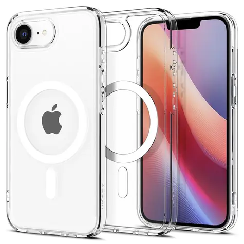 Spigen Ultra Hybrid MagSafe ochranný kryt pro Apple iPhone 16e clear white 