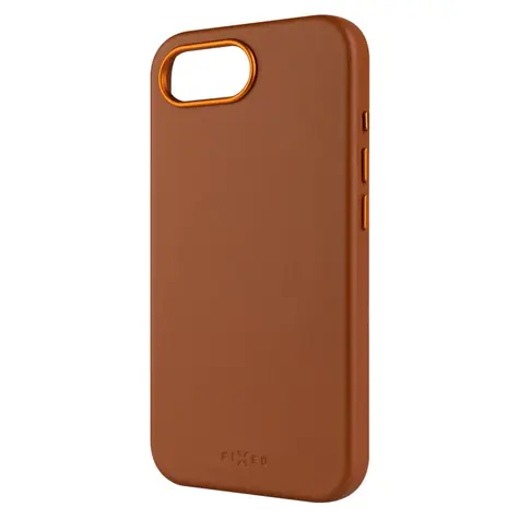 FIXED Kožený zadní kryt MagLeather s podporou MagSafe pro Apple iPhone 16e hnědý
