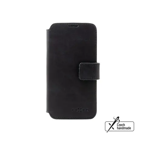 FIXED Kožené pouzdro typu kniha ProFit pro Apple iPhone 16e černé