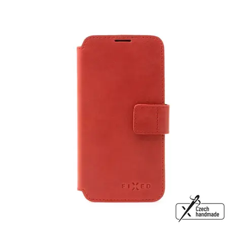 FIXED Kožené pouzdro typu kniha ProFit pro Apple iPhone 16e červené