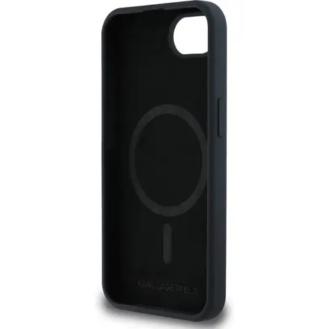 Karl Lagerfeld Liquid Silicone K&CH Heads MagSafe Zadní Kryt pro iPhone 16e černá