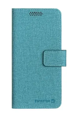SWISSTEN LIBRO UNI BOOK II pouzdro XL tyrkysová / 158 x 80 mm