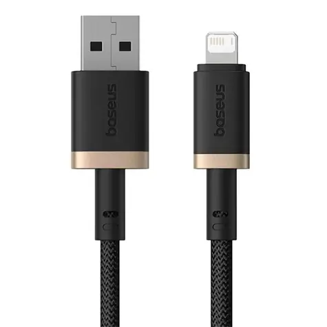 Baseus Dura (P10377801U01-00) Rychlonabíjecí kabel USB-A/Lightning 2.4A 1m černo-zlatá
