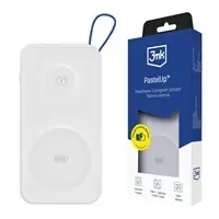 3mk PastelUp 10000mAh bílá / Powerbank / 22.5W / 1x USB-A / 1x USB-C 