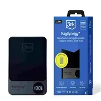 3mk MagSynergy 5000 mAh černá / Bezdrátová Powerbanka / USB-C - Lightning