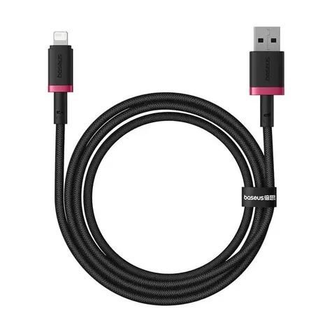 Baseus Dura (P10377801U01-01) Rychlonabíjecí kabel USB-A/Lightning 2.4A 1m červeno-černá
