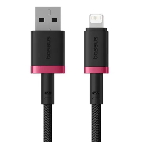 Baseus Dura (P10377801U01-03) Rychlonabíjecí kabel USB-A/Lightning 2.4A 2m červeno-černá