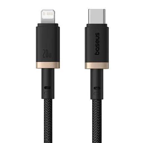 Baseus Dura (P10377800U01-02) Rychlonabíjecí kabel USB-C/Lightning 20W 2m černo-zlatá