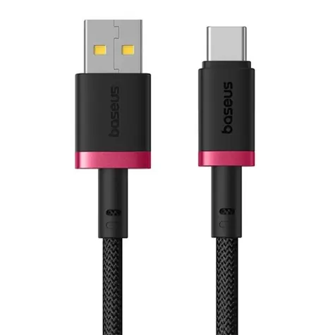 Baseus Dura (P10377802U01-03) Rychlonabíjecí kabel USB-A/USB-C 60W 2m černo-červená