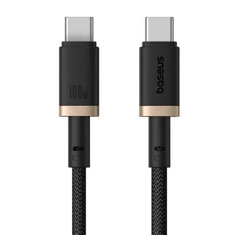 Baseus Dura (P10377803U01-00) Rychlonabíjecí kabel USB-C/USB-C 100W 1m černo-zlatá