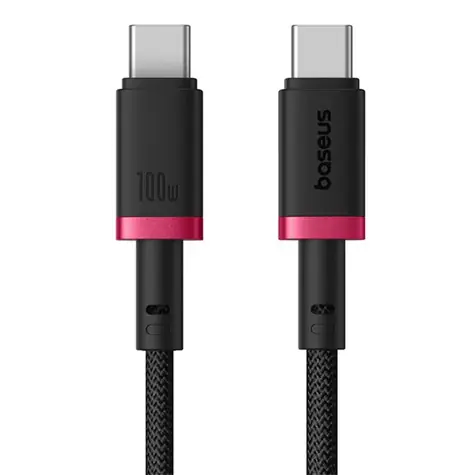 Baseus Dura (P10377803U01-01) Rychlonabíjecí kabel USB-C/USB-C 100W 1m červeno-černá