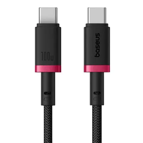 Baseus Dura (P10377803U01-03) Rychlonabíjecí kabel USB-C/USB-C 100W 2m červeno-černá
