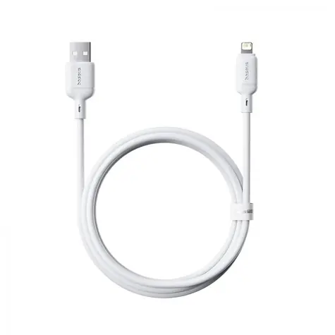 Baseus Silky (P10377702213-00) Rychlonabíjecí kabel USB-A/Lightning 2.4A 1m bílá