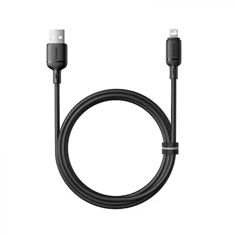 Baseus Silky (P10377702113-00) Rychlonabíjecí kabel USB-A/Lightning 2.4A 1m černá