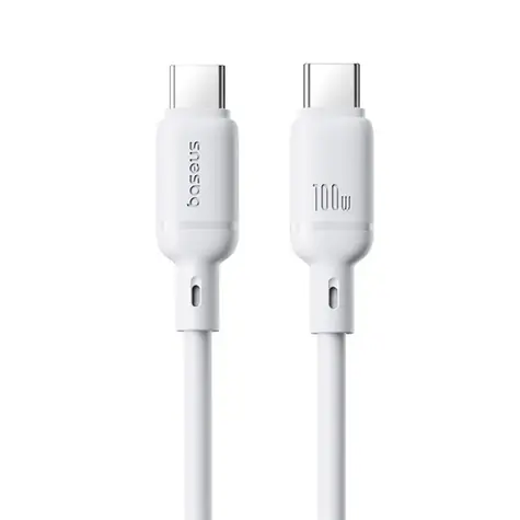 Baseus Silky (P10377704213-00) Rychlonabíjecí kabel USB-C/USB-C 100W 1m bílá