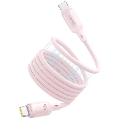Baseus PicoGo Magnetic (P10376800311-00) Datový kabel USB-C/USB-C 240W 1m růžová