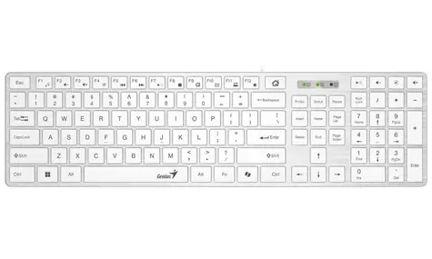 GENIUS Slimstar 126 bílá / Drátová / Copilot / USB / CZ+SK layout