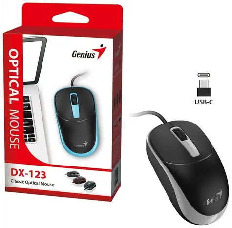 Genius DX-123 černo-šedá / drátová / 1200 dpi / USB-C