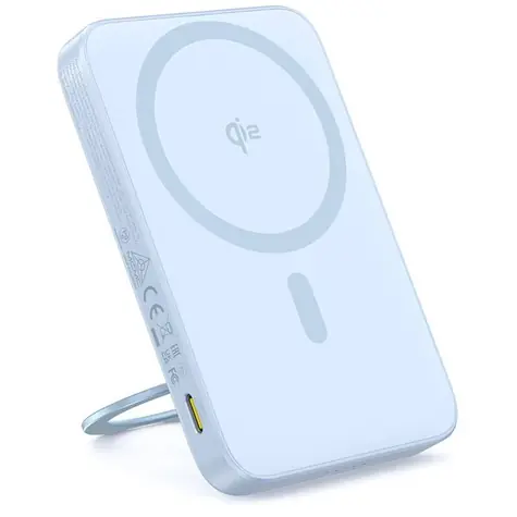 Baseus PicoGo Qi2 s otočným stojanem 5000mAh 20W modrá / Powerbanka / USB-C / Qi2 / Magsafe