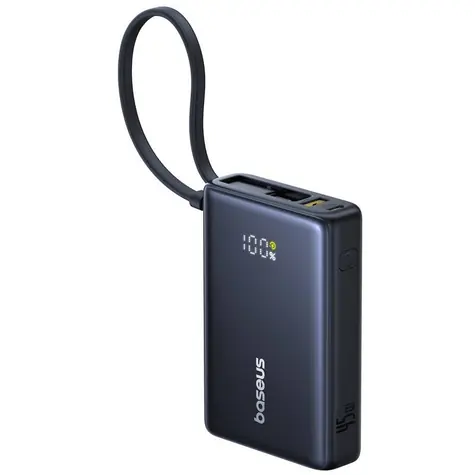 Baseus PicoGo 10000mAh 45W s int. kabelem USB-C černá / Powerbanka / 2xUSB-C / 1xUSB-A