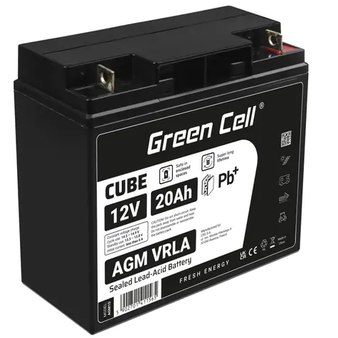 Green Cell VRLA AGM 12V | 6A | 20Ah