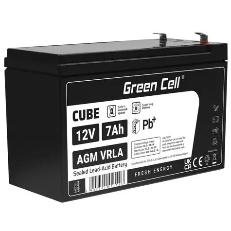 Green Cell VRLA AGM 12V | 2.1A | 7Ah