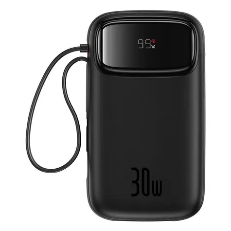 Baseus Qpow2 20000mAh 30W s kabelem USB-C černá / Powerbanka / 3xUSB-C / 1xUSB-A