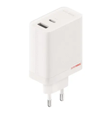 OnePlus SUPERVOOC 120W bílá / 1x USB-A / 1x USB-C / PD / QC 