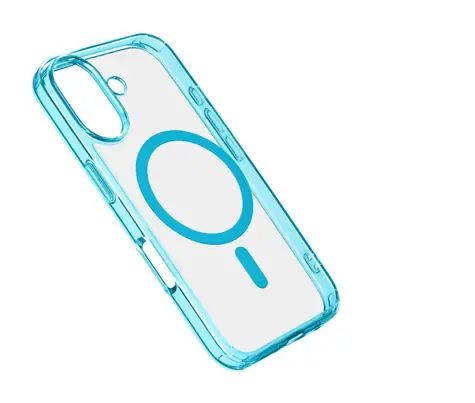Cellularline Zadní kryt Iconic Mag s podporou Magsafe pro Apple iPhone 16 Plus čirý / světle modrý