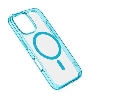 Cellularline Zadní kryt Iconic Mag s podporou Magsafe pro Apple iPhone 16 Pro čirý / světle modrý