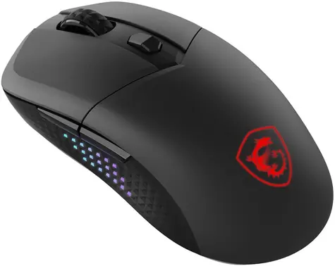 MSI Versa 300 Elite Wireless černá  / Herní optická myš / 26000 DPI / 6 tlačítek / USB / BT / RGB