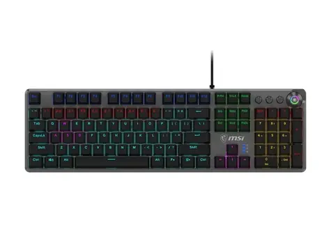 MSI FORGE GK310 černá / Herní klávesnice / USB / CZ+SK layout / 1.8 m
