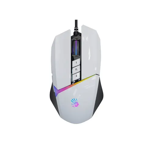 A4tech Bloody Myš W60 Max Activated bílá / Herní myš / 12000DPI / 8 tlačítek / USB / 1.8 m