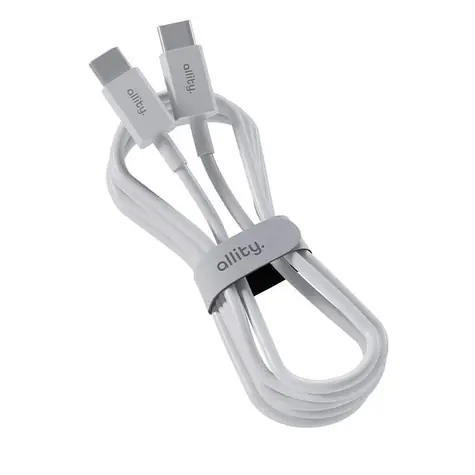 Allity AUC-03 Datový kabel USB-C/USB-C 1m 100W bílá