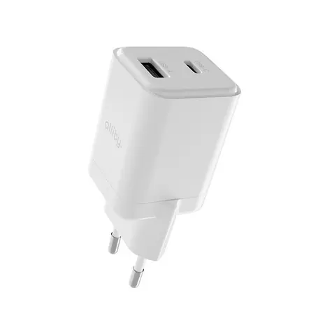 Allity ATC-01-30WAC Duální USB rychlonabíječka GaN 30W bílá / 1xUSB-A / 1xUSB-C / PD / QC