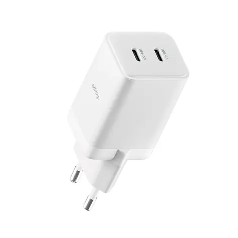 Allity ATC-01-45WCC Duální USB-C rychlonabíječka GaN 45W bílá / 2xUSB-C / PD / QC