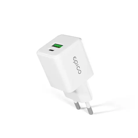 Epico UltraBoost GaN 20W bílá / Nabíječka / 1x USB-C / 1x USB-A