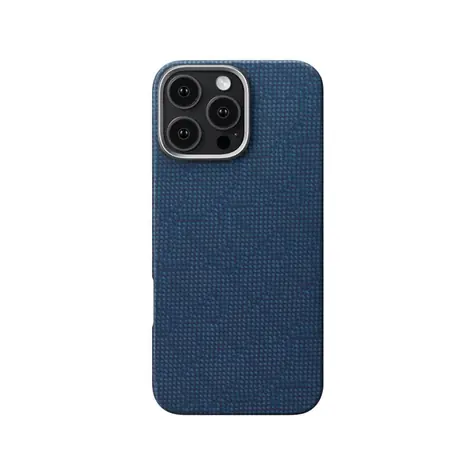 Pitaka Tactile Woven Case PTK Dark Blue ochranný kryt pro iPhone 16 Pro modrá