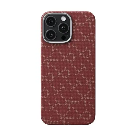 Pitaka Tactile Woven Case PTK Red/Gold ochranný kryt pro iPhone 16 Pro Max červená