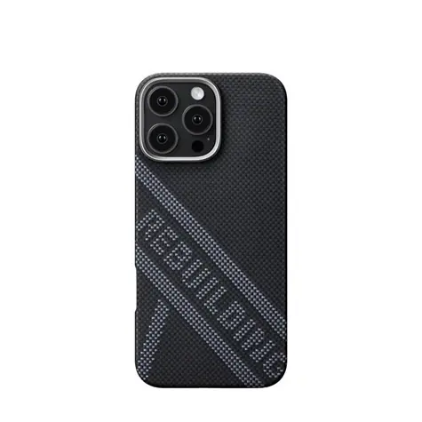 Pitaka Tactile Woven Case Re-TROS Rebuilding ochranný kryt pro iPhone 16 Pro černá