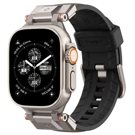 Spigen DuraPro Armor řemínek pro Apple Watch Series 44/45/46/49 mm zelená