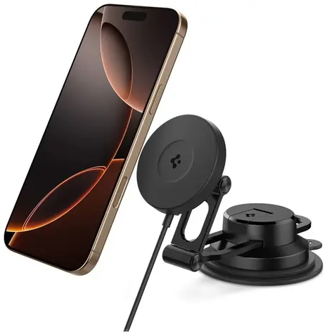 Spigen OneTap Pro 4 Palubka/Okno MagSafe nabíječka do auta černá