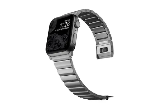 Nomad Titanium Band řemínek pro Apple Watch 42/44/45/46/49 mm střibrná