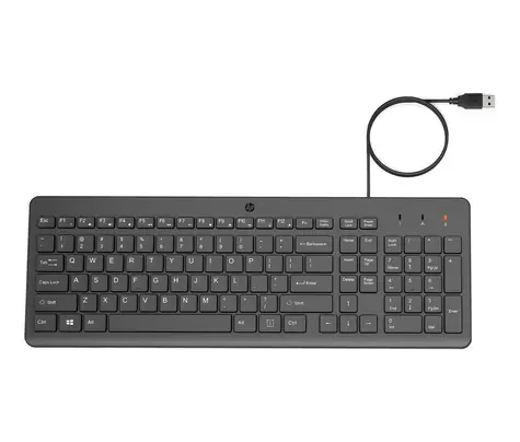 HP 150 CZ černá / Drátová klávesnice / USB-A / CZ&SK layout