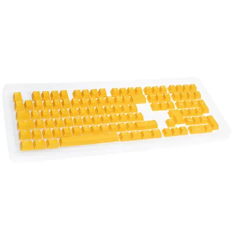 Ducky Double-Shot Keycap Set / PBT / žlutá / 109 kláves / DE 