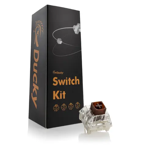 Ducky Kailh Box Brown Switches / mechanické / 3-Pin / taktilní / MX-Stem / 50g / hnědá / 110 kláves