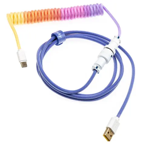 Ducky Premicord Afterglow Coiled Cable / USB-C - USB-A / 1.8m